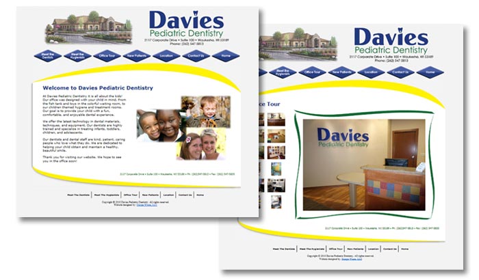 Davies Pediatric Dentistry Website Design