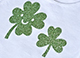 Screen Printed Sparkled Shamrock T-Shirt